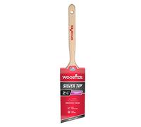 Wooster Brush 5221-2-1/2 Tip Angle Sash Paintbrush, 2-1/2-Inch, Sable, White,Silver, 2-1/2 Inch