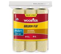 Wooster Brush RR726-9 Golden Flo Roller Cover 3-Pack 3/8-Inch Nap, 9-Inch