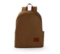 WooStyle Premium Cotton Canvas Backpack - Stylish, Lightweight, Multifunctional Laptop Bag, Extra Capacity. Fits 13”-15” inch Laptops. Unisex, All Ages. Includes Matching Pouch (Brown)