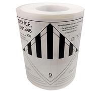 wootile Dry Ice Shipping Stickers, 250 pcs UN1845 Hazard Class 9 Labels. Perforated. Adhesive.