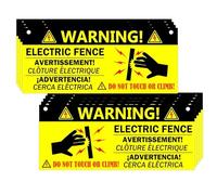 wootile Electric Fence Warning Signs 10 Pcs Plastic Electric Fence Safe Caution Warning Sign 10 x 4 Inch Electric Fence Sign Caution Warning Sign for Danger Electric Fence Sign Farm Home Safety