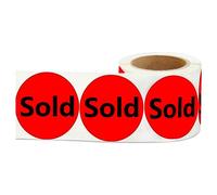 Wootile Peel and Stick 2" Self Adhesive Paper Sticker - 500 Per Roll - 2 Rolls Labels