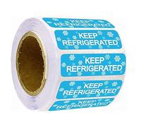 wootile Rectangle Keep Refrigerated Stickers Waterproof Shipping Labels 0.5 X 1.5 Inch Fluorescent Blue Keep REFRIGERATED/Cold Food Packaging Warning Label 500 Adhesive Labels for Pharmacy,Drug Store