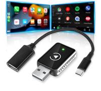 Wootootoo Wireless Car play Adapter,Mini CarPlay Wireless Adapter,Plug & Play Car play Adapter Fast and Stable,Compatible with iPhone iOS 10+ and Cars with CarPlay