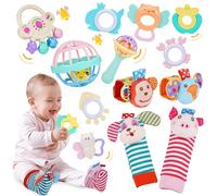 Wootoyz Baby Toys 0-6 Months Newborn Toys,Sensory Toys for Babies 0-12 Months Baby Rattle Toys Wrist Socks Educational Toys for 6-18 Months Boys Girls Baby Gifts for 12-18 Months Christmas Birthday