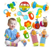 Wootoyz Baby Toys 0-6 Months Newborn Toys,Sensory Toys for Babies 0-12 Months Baby Rattle Toys Wrist Socks Educational Toys for 6-18 Months Boys Girls Baby Gifts for 12-18 Months Christmas Birthday