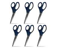 Woots MaxTitanium 8" Non-Stick Scissors with Dual Curved Technology HD for Shipping Office School Gardening, 6 Pack