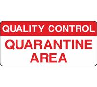 [WOOTTON INDUSTRIES LIMITED] 150mm x 70mm Quarantine Area Sticker ST-24348 [Self Adhesive Sign]