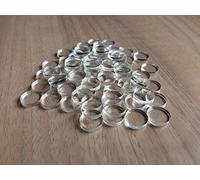 [WOOTTON INDUSTRIES LIMITED] [150x] 15mm x 4mm Clear Plastic Circles Acrylic Round Discs Circular Spheres Perspex Transparent.