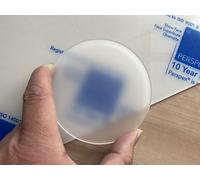 [WOOTTON INDUSTRIES LIMITED] 60mm Double Sided Frosted Round Disc Circle [3mm Thick] Perspex Acrylic Custom Size Cut Discs Circles.