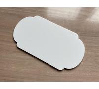 [WOOTTON INDUSTRIES LIMITED] Door Push Finger Plate Matt White Rounded Mini 140mm x 75mm Self Adhesive - No Holes (Indoor Use)
