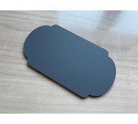 [WOOTTON INDUSTRIES LIMITED] Slate Grey Door Push Plate Rounded Mini 140mm x 75mm Self Adhesive - No Holes (Indoor Use)