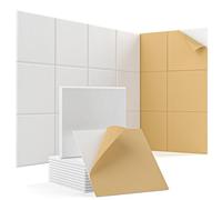 Woovio Cork Board Alternative 120X90CM, 12pcs Notice Boards for Home, Wall Decoration Felt Board with Adhesive Backing Large Cork Boards for Walls Office School White