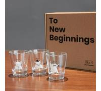 WOOWA New Beginnings Gifts: New Job, Farewell & Going Away Gifts. Highland Cow Cute Shot Glasses Set