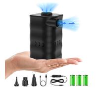 Woowind Electric Pump for Inflatables - 4.5kPa Rechargeable Electric Air Pump for Airbed,Paddling Pool,Mattress,Pool Floats,Boats - With 5 Nozzles for Fast Inflation/Deflation - Kona Air