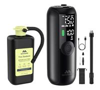 Woowind LP1 Tyre Repair kit- Tyre Inflator Portable Air Compressor & Sealant Combo for Car, Bike, Motorcycle- Fast Car Pump, 150 PSI, Cordless, LED Display Emergency Light