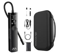 Woowind Ventus Pro Tire Inflator Bundle with Protective Carrying Case - Portable Air Compressor for Car, Bike, Motorcycle, SUV & Truck, 150 PSI, Cordless & 12V, Auto Shut-Off (Ventus Pro with case)