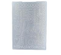 WooYangFun Happy Valentine's Day Love Embossing Folder for Card Making DIY Plastic Scrapbooking Photo Album Card Paper DIY Craft Decoration Template Mold