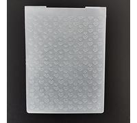 WooYangFun Happy Valentine's Day Love Heart Background Embossing Folder for Card Making Floral DIY Plastic Scrapbooking Photo Album Card Paper DIY Craft Decoration Template Mold