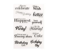 WooYangFun Time to Celebrate Make a Wish Sentiment Clear Stamp for Card Making Decoration and Scrapbooking 14.5x21.5cm 21101901