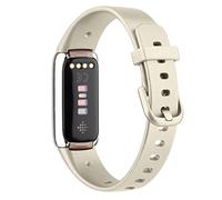 WOOZ Strap compatible with Fitbit Luxe Strap, Classic Replacement Soft Silicone Sport Bands Wristband Colorful Band (Champagne,Large)