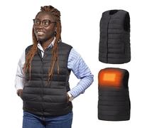 Woozoo® by Ohyama, Heated jacket / heated vest, Lightweight & thin for high comfort, 4 heating levels from 38°C to 53°C, For women size S - HW-01 Heated Vest - Black