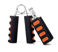 WooZuu 2 Pack Hand Grips Strengthener,Foam Hand Gripper Exerciser Finger Wrist Forearm Strength Trainer Muscle Builder(Black/Orange)