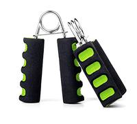 WooZuu 2 Pack Hand Grips Strengthener, Foam Hand Gripper Exerciser Finger Wrist Forearm Strength Trainer Muscle Builder(Black/Green)