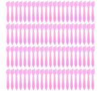 Wopanxye 100pcs Cosmetic Spatula for Face Mask Cream Lotion, Bulk Plastic Spoon Disposable Make-up Sample Applicator Tool for Easy Mixing, Sampling, Waxing DIY Beauty Facial Mask Scraper Reusable Tips