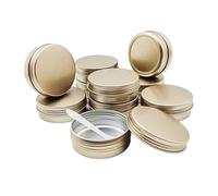 Wopanxye 10pack 2 Oz/60ml Round Aluminum Tin Cans, Metal Tin Sample Storage Jar, 60g Small Travel Container with Screw Top Cap for Lip Balm, Cream, Cosmetic, Candles, Salve, Eye Shadow, Powder, Tea