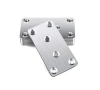 Wopanxye 10pcs Flat Brackets for Wood, 40x80×1.8mm Straight Joining Plates, Sleeper Bracket Heavy Duty Stainless Steel Mending Panel Metal Connector Fastener for Wood Furniture Fixing Table Book-shelf