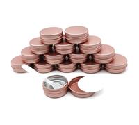Wopanxye 15pack 15g Travel Size Aluminum Tins, 15ml Metal Tin Cans 1/2 oz Container Small Cans with Screw Lid for Makeup Sample, Nails, Lip Gloss Balm, Salve, Slime, Spices, Candy, Paint, Candle, Tea