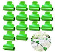 Wopanxye 15pcs Greenhouse Clamps, 25mm Garden Hoops Clips Green Film Row Cover Netting Tunnel Plant Frame Shading Netting Rod Clip for Fixing Greenhouse Frame Shelters Garden Net (24-26mm Poles)