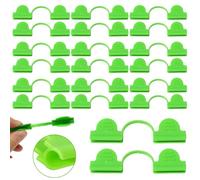 Wopanxye 20pcs 8mm Greenhouse Clamps Garden Hoops, Plant Film Clips, Garden Shading Pipe Clips, Netting Tunnel Hoop Clips, for Season Plant Extension Support and Frame Shelter, Green, Double Head