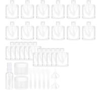 Wopanxye 24pcs Travel Pouches Set for Toiletries, 24pcs 30ml Refillable Empty Squeeze Pouches, TSA Approved Travel Size, with Labels, for Refilling Shampoo, Conditioner, Shower Gel, Lotion