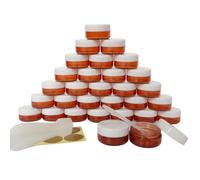 Wopanxye 30 pack 10 gram 10g Round Plastic Cosmetic Jars With White Lids | Storage Sample Containers Jars, Travel Jars For Powder Eyeshadow Organization Handcream Moisturising Essence Toner Lip Gloss