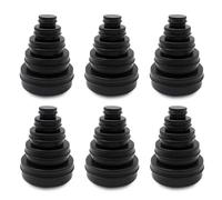 Wopanxye 30pack 30ml Aluminum Tin Jars, 15ml Black Metal Round Pot Tins, 1 2 3 oz Empty Cosmetic Container Candle Tins 60ml Makeup Jars 5ml for Creams Tea Lip Balm Nail Making and Storage (mixed size)