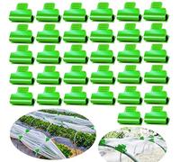 Wopanxye 32pcs Greenhouse Frame Clips, 25mm Fixed Greenhouse Pipe Clamp Shading Film Row Tunnel Hoops Windproof Set for Greenhouses Plant Frame Shelter Netting Cover Replacement, for 24-26mm PVC Tubes