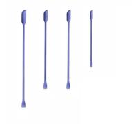 Wopanxye 4pcs Mini Silicone Spatula, Small Spoons Jar Scraper for Mixing Beauty Makeup Narrow Cans, Heat Resistant Long Handle Cooking Cosmetic Lotion Cream Stirrer Get Last Drop from Bottles, Purple