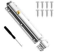 Wopanxye 6 Inch Push-Button Spring-Loaded Barrel Bolt Latch, Stainless Steel Security Latch, Automatic Sliding Bolt Lock, Versatile Mounting Internal Door Lock, for Closet, Cupboard, Bars (Silver)
