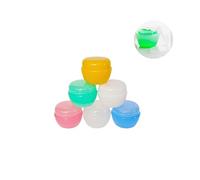 Wopanxye 6 Pieces 10G/10ML Multi-color Frosted Container Jars with Inner Liner for Bath Lotion, Toners, Lip Balm, Creams, Slaves, Scrubs, Oils, Makeup Sample Jar, BPA Free, Gift Spatulas & Labels