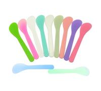 Wopanxye 60pack Cosmetic Spatula for Face Mask Cream Stick Plastic Makeup Spatulas Spoon Reusable Disposable Tool for Easy Mixing, Sampling, Waxing DIY Facial Lip Mask Lotion Skincare Scoop, 11 Colors