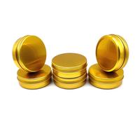 Wopanxye 6pack 100ml Aluminum Tin Jars, 100 Gram Empty Travel Cosmetic Sample Container with Screw Cap Lid, 100g Gold Metal Tins Can for DIY Crafts, Lip Balms, Face Cream, Candle, Tea, Paint, Slime