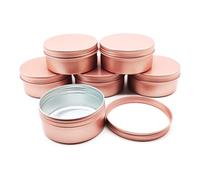 Wopanxye 6x 150ml Aluminum Tin with Screw Cap Lid, Travel Makeup Container