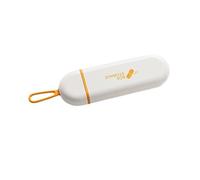 Wopanxye Cute Pill Organizer, Small Size Pill Case, Compact Portable Daily Medicine Box for Vitamins, Medications, Fish Oils, Supplements, Capsules, 3 Compartment Perfect for Pocket Purse Bag, Orange