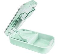 Wopanxye Multi-Functional Pill Cutter, Adjustable Tablet Splitter 1/4 1/2, Small Pill Cutter for Tiny Pills, Compact Portable Medicine Dispenser, for Tablet, Vitamin, Pet Medication Cutting (Green)