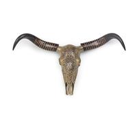 WOPARTY 29x17 Inch Large Western Resin Cow Skull Wall Decor, Rustic Home Decor,Housewarming