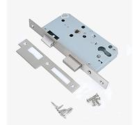 Wopee Mortise Lock 72/55 mm, Fire Lock Body Engineering Lock with CE Approved and EN12209 Fire Rated Protection - DIN Left/Right Common (Silver, Square Head)
