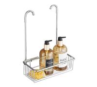 Wopeite Shower Shelf for Hanging, Shower Shelf without Drilling, Shower Shelf Shower Basket Made of Stainless Steel, Shampoo Holder for Shower Hanging on the Mixer Tap, 25 x 35 x 13 cm, Silver