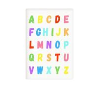 WOPIYNAG ABC Poster, Playroom Sign Canvas Poster Wall Art Print Picture Paintings 24x36inch(60x90cm)